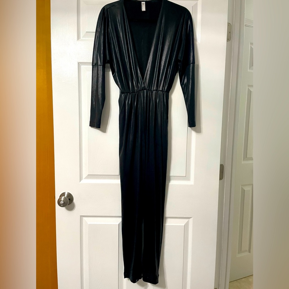 American Apparel black metallic jumpsuit